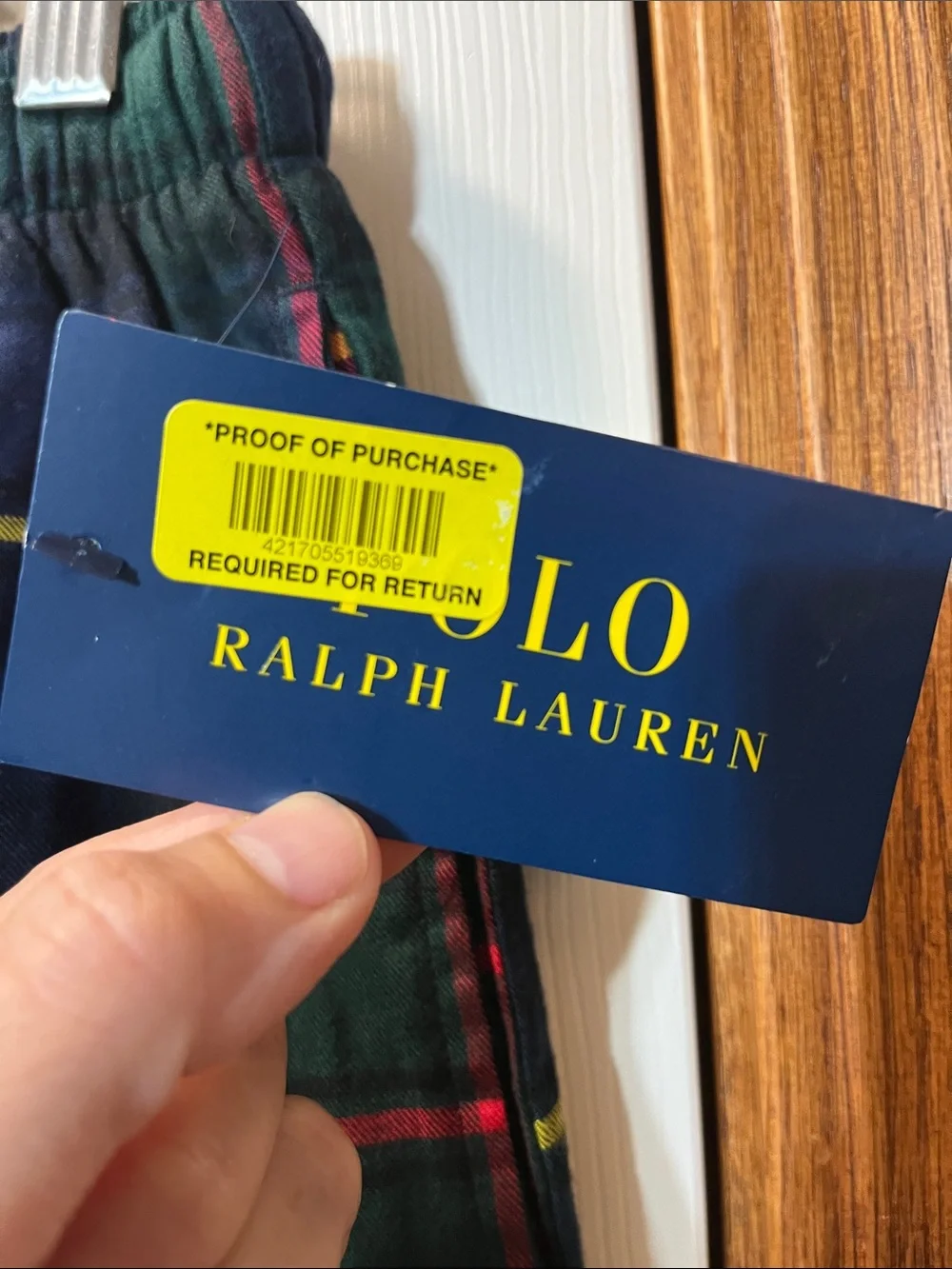 NWT - Polo Ralph Lauren 100% Cotton Green Plaid Pajama Bottoms Men’s Medium